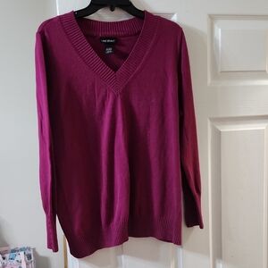 Lane Bryant Deep Red V-Neck Sweater